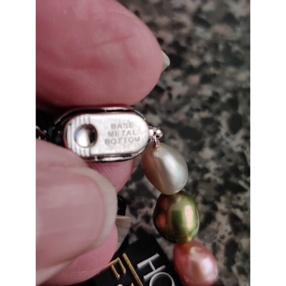 HONORA 925 SILVER MULTI PEARL BEAD 36" SINGLE STRAND NECKLACE + 2 Bracelets Set - Picture 5 of 9